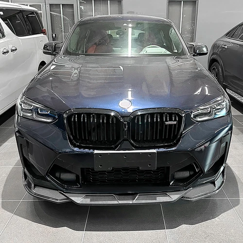 ABS Carbon Front Bumper Spoiler Lip Kit For BMW F97 X3M F98 X4M 2022 2023 2024 - Imagen 10 de 12