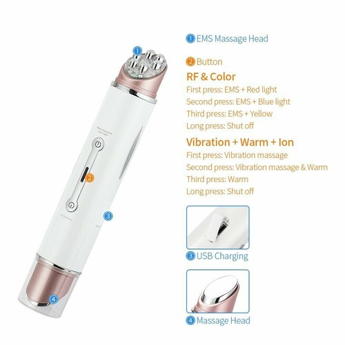 Electric EMS Ion Eye Face Massager Lift Tightening Vibration Pen Beauty Device - Picture 7 of 12