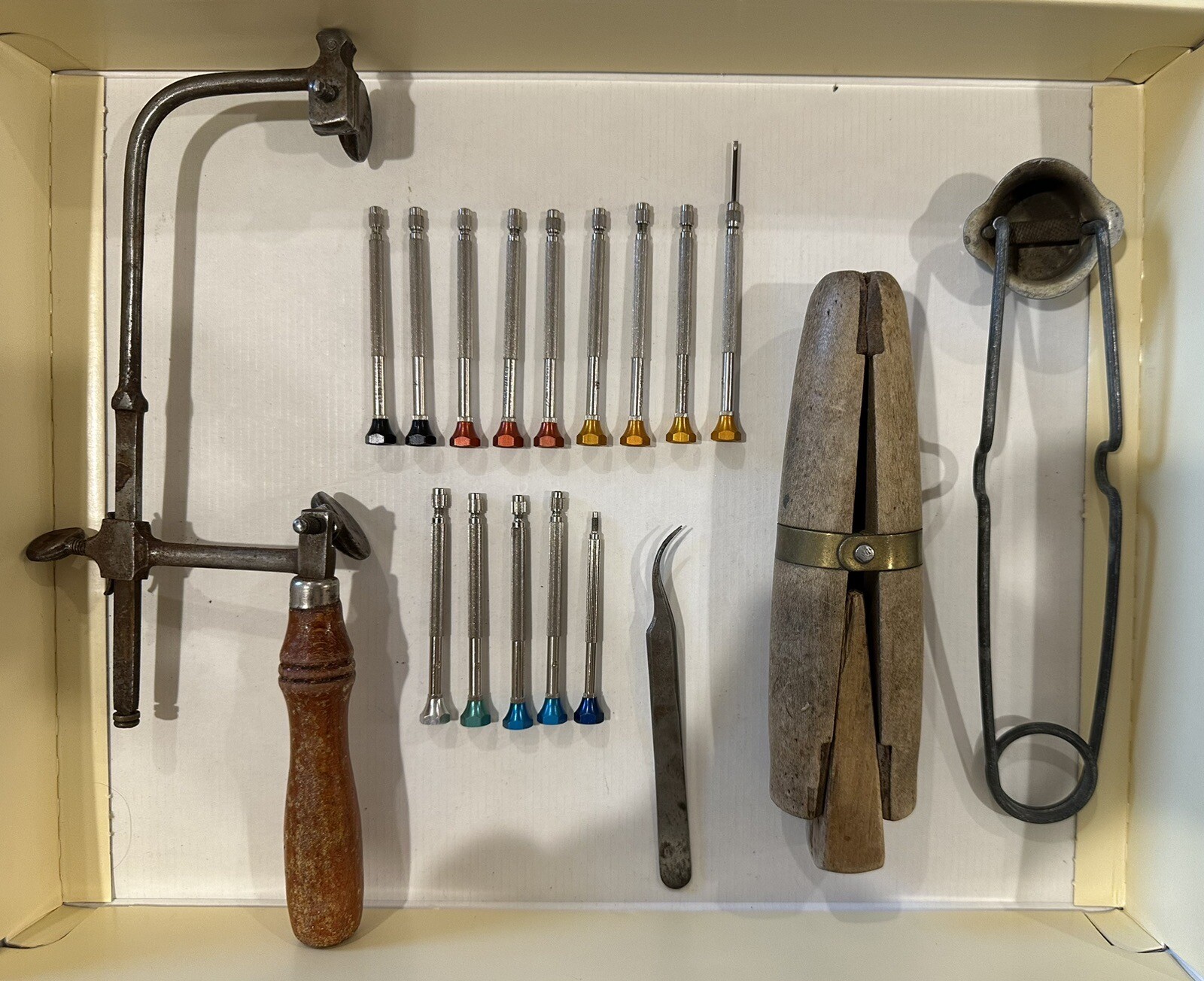 Vintage / Used Jewelers Tools. Files. Tweezers Screw Drivers Saw Frame