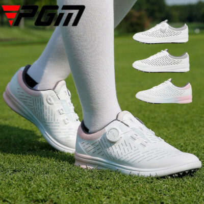 PGM Women Non-Slip Rotating Buckle Golf Shoes Ladies Breathable Gradient  Trainer