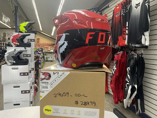 Fox Racing V1 Helmet Large Toxsyk 29659-110-L - Picture 2 of 4