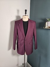 Holland Sherry Carl Stuart Jacket Men's UK 38 Purple Savile Row Wool Blazer