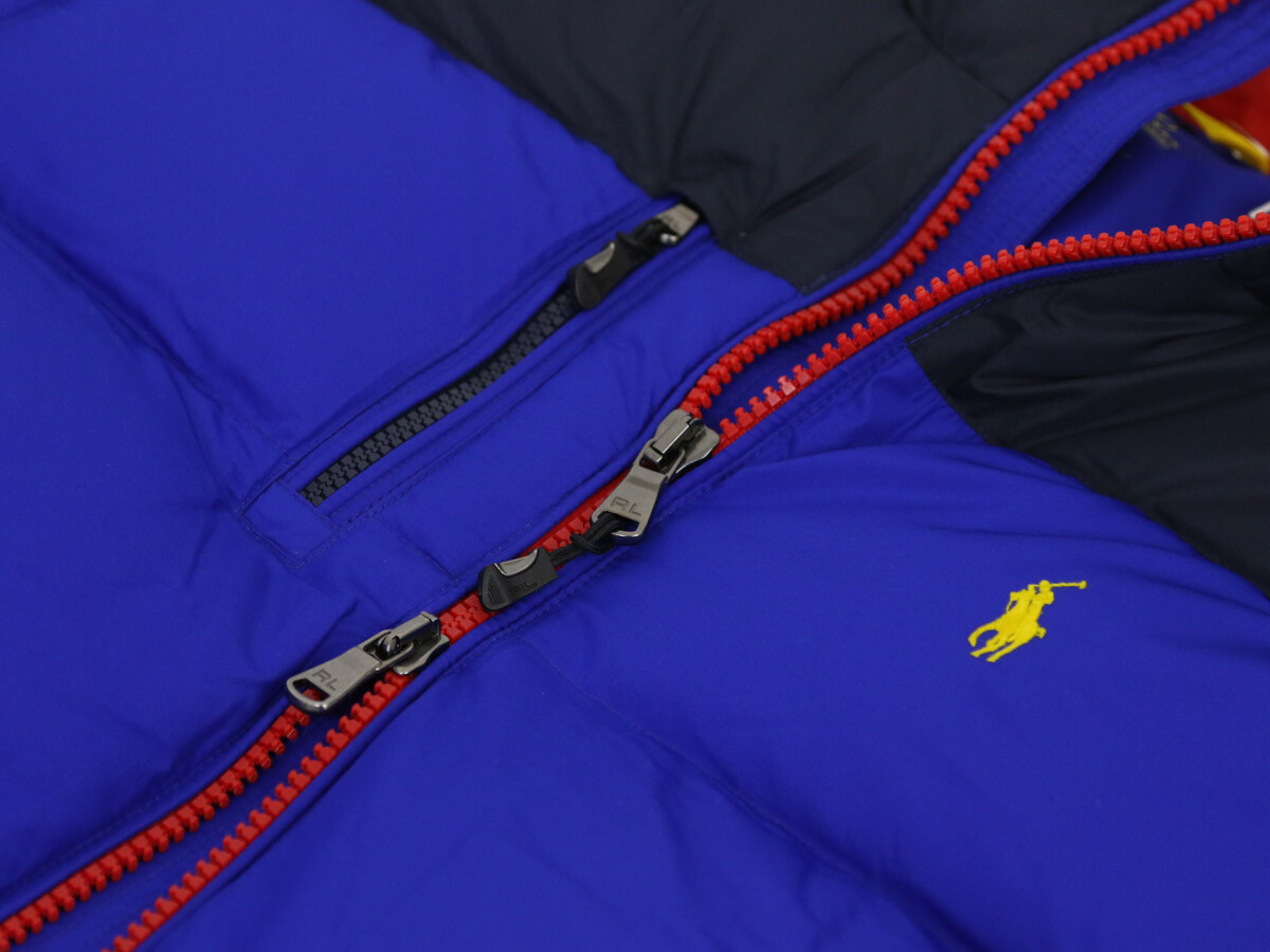 Polo Ralph Lauren 2-Tone Puffer Down Jacket Coat -- Blue/Navy --