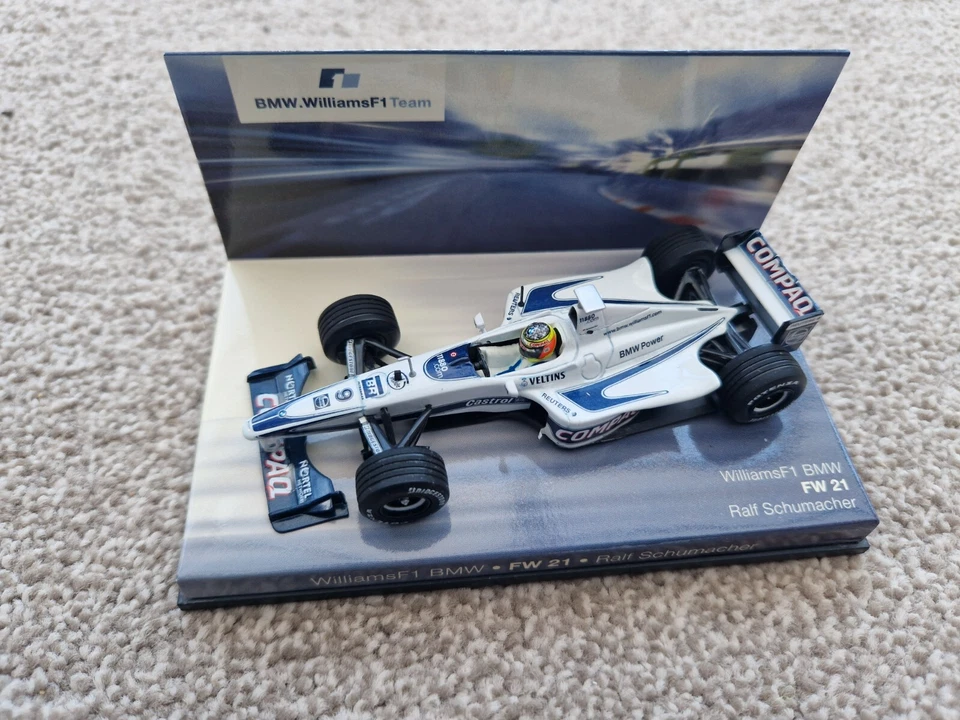 MINICHAMPS 1/43 Williams BMW FW21 Ralf Schumacher 2000 F1 Pressofuso Auto - Immagine 3 di 3