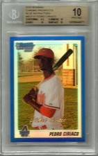 Pedro Ciriaco 2010 Bowman Chrome Blue Refractor #082/250 BGS 10 Pristine