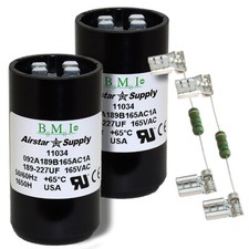  2 PACK , 189-227 UF MFD HVAC Motor Start Capacitors 165 VAC VOLT  Resistors