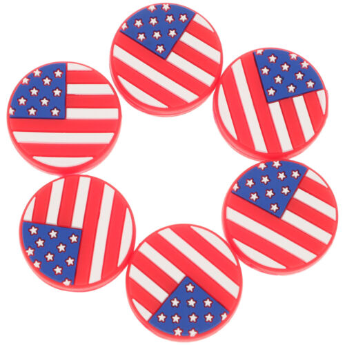 6 PCS Usa Flag Tennis Vibration Dampeners Silicone Racket Vibration Dampeners - Picture 1 of 10