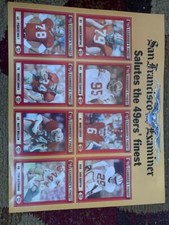 1991 San Francisco Examiner 49ers Salutes The Finest Card Set Sheet Brent Jones