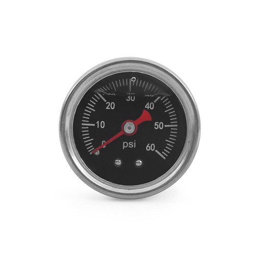 Aluminum AN6 Inline Fuel Filter With 1/8 NPT + Oil Fuel Pressure Gauge 0-60 PSI - Picture 7 of 12