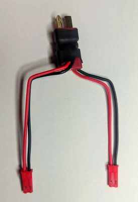 T-Plug Buchse Stecker auf 2x JST - BEC Stecker Adapter Netzteil Ladeadapter - Bild 1 von 2