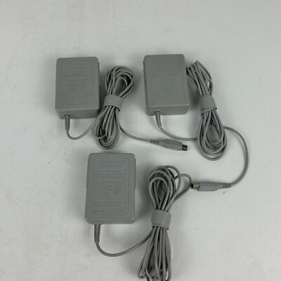 Set of 3 Nintendo Wii WAP-002 Power Adapter Supply 7 Watt AC 110V DC 4.6V - Gray