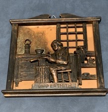 Coppercraft Mancave Wall Decor Coppersmith 3D Guild Picture Pub Tarnished Rustic