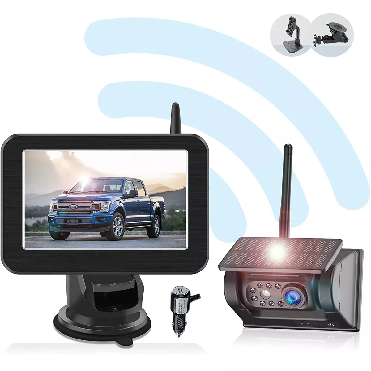  Magnetic Wireless Trailer Backup Camera System, 4.3