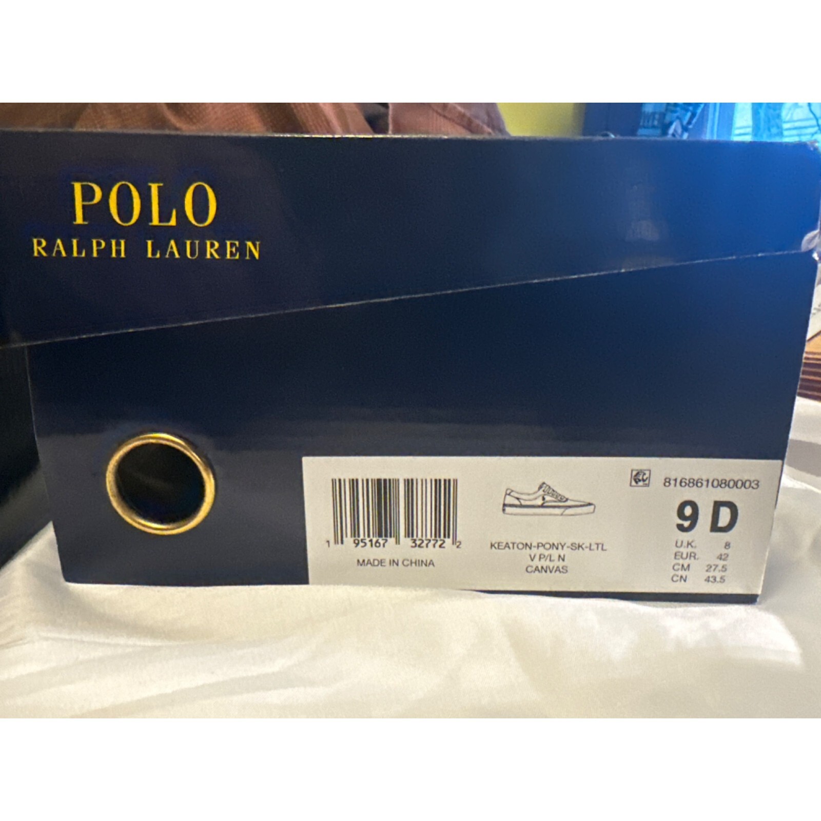 Polo Ralph Lauren Keaton Pony Sneaker (rosa vivo marino chiaro) uomo taglia 9 nuova con scatola