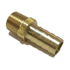 1/2 HOSE ID TO 3/8 MALE BSP BSPT STRAIGHT BRASS FITTING GAS/FUEL/AIR/WATER/WOG