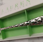 RARE Lauren Ralph Lauren Mackenzie Quilt Silver Plated Baby Feeding Spoon Gift — photo 3