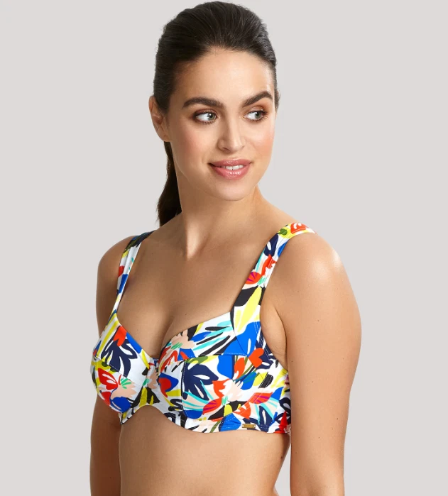 BNWT - Panache Anya Riva Print Full Cup Bikini Top - 34G (489)