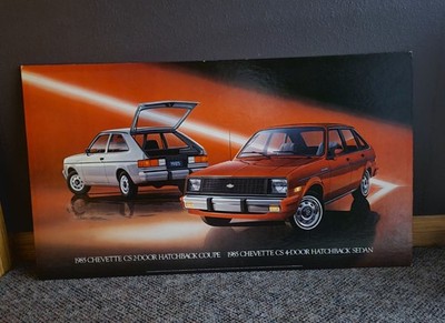 1985 Chevy  Chevette Showroom  Cardboard Poster 32'' x 18'' Promo Dealership