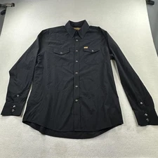 Dixxon Shirt Mens Large Black The Outlaw Bamboo Western Pearl Snap Long Sleeve