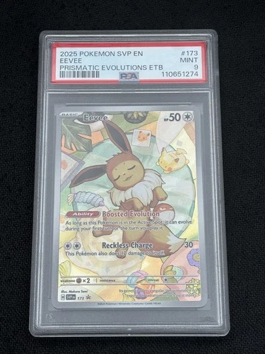2025 POKEMON SVP EN-SV BLACK STAR PROMO #173 EEVEE PRISMATIC EVOLUTIONS PSA 9