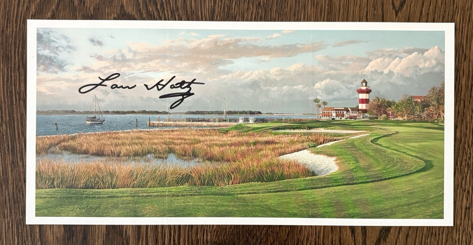 Lou Holtz Autographed Signed Harbour Town Golf Scorecard RBC Heritage Tournament JSA COA 