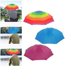 Head Umbrella Hat Hands Protection Headwear for Golf Men Women Camping