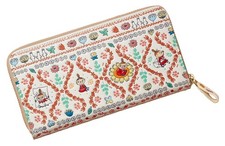Moomin Little My Valley Asakusa-Bunko Cowhide Long Wallet multi-flowered design