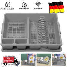 Abtropfgestell Geschirrkorb Abtropfkorb Abtropfgitter Schale grau 45x38x7,5cm