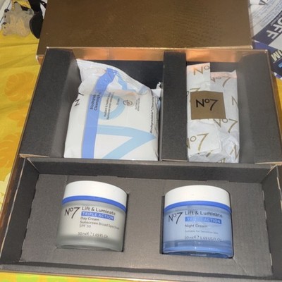 No7 Lift & Luminate Triple Action Skincare Set SPF 30 Anti-Aging Creams