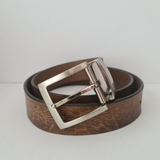 Buckle 1922 Australia Genuine Leather Brown Belt Brushed Nickel Size 40-102