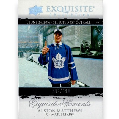 2021-22 EXQUISITE MOMENTS 92/399 #ECM-AM AUSTON MATTHEWS MAPLE LEAFS NM/MINT
