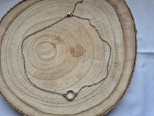 Stainless Steal Silver Neckles with Circle