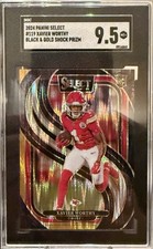 2024 Panini Select Xavier Worthy #119 Black & Gold Shock Prizm
