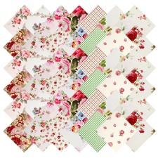 42Pcs Pink Charm Packs for Quilting, 100 Cotton Fabric Squares 5 x 5Inch Pre