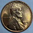 1941 S Uncirculated Lincoln Wheat Cent Exact Coin Imaged #LWC1994