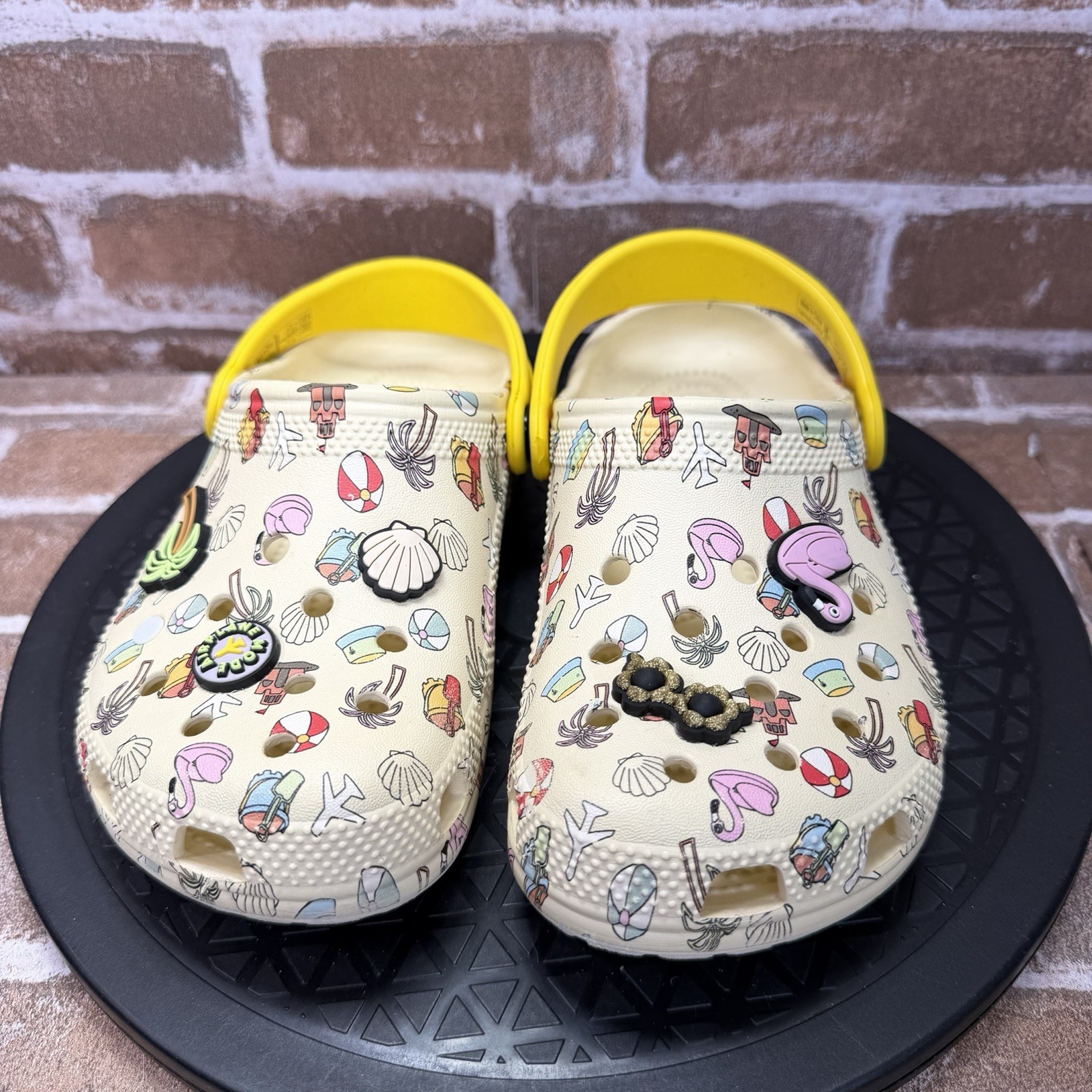 Crocs Classic Spring Break Slip On Clogs Beach Palm Tree Kids Youth Size J1