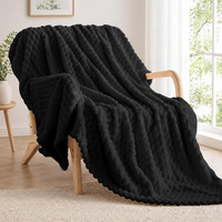 Vielit Kuscheldecke Flauschig, Deko Sofa Decke, 130X150 Schwarz