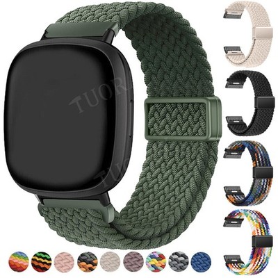 Magnet Nylon Loop Uhrenarmband Armband Für Fitbit Versa 4 3 Sense 2 1 Smartwatch