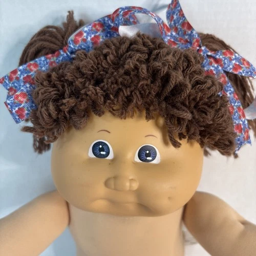 Cabbage Patch Doll 1982 Brown Hair Blue Eyes No Clothes Xavier Signed