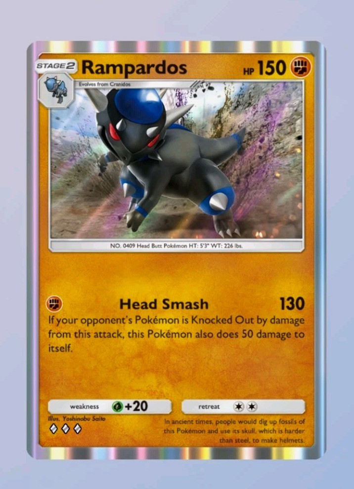 Rampardos POKEMON TCG POCKET TRADING CARD ◊ POKEMON ENG  (NOT PHYSICAL !!!!!!!!)