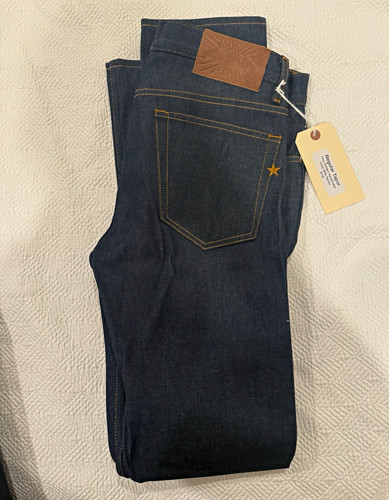 Brave Star Men's 34 Raw Denim Jeans Cone Mills 5-Pocket