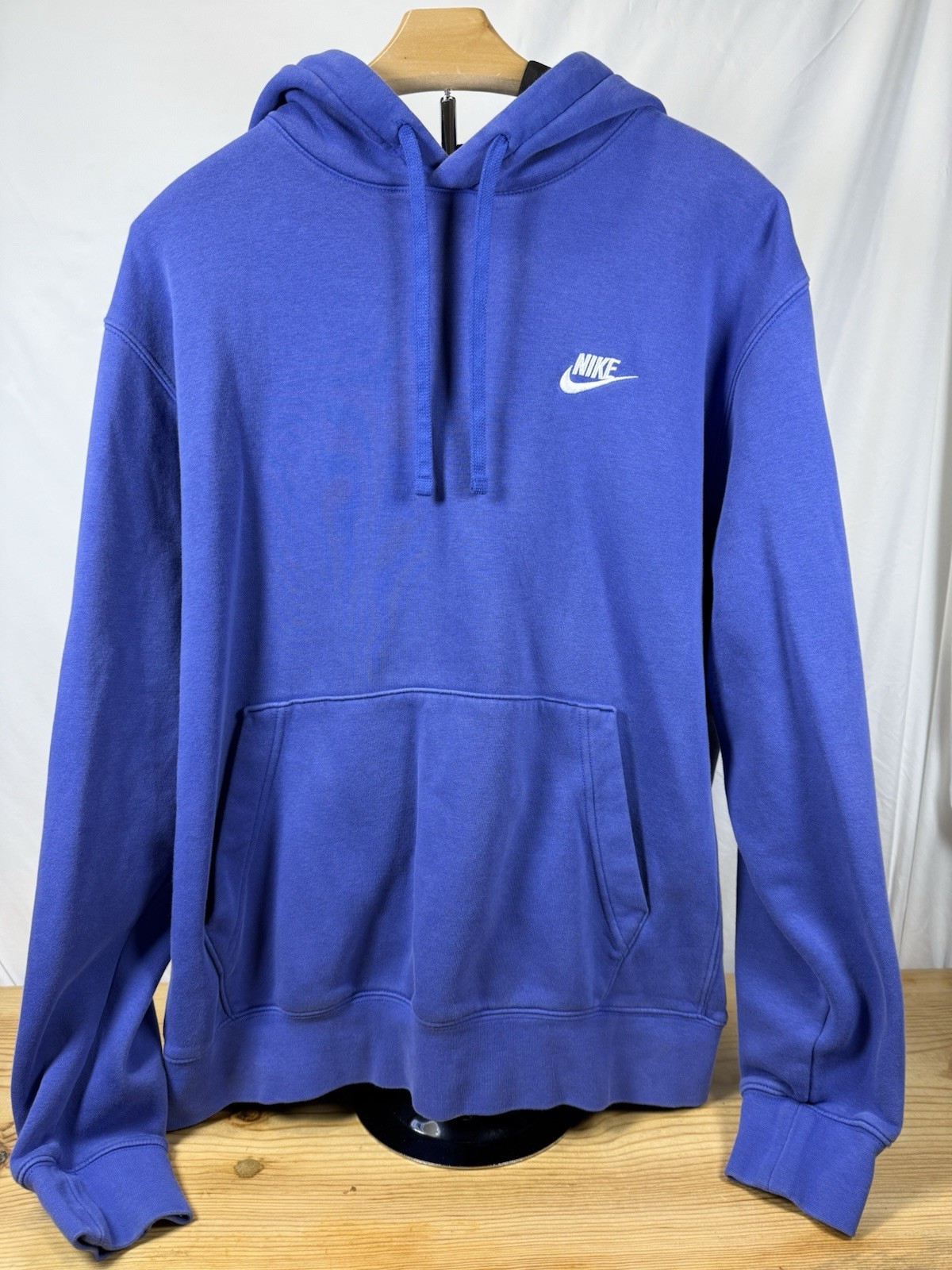 Nike Men's Hoodie Sportswear Club Graphic Pullover Large Royal Blue