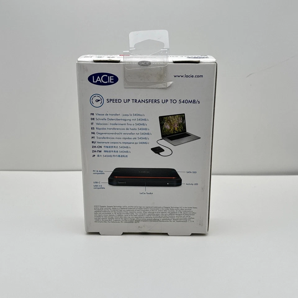 LaCie, Portable SSD, 1TB, USB-C, External SSD, USB 3.0 - Image 2 of 4