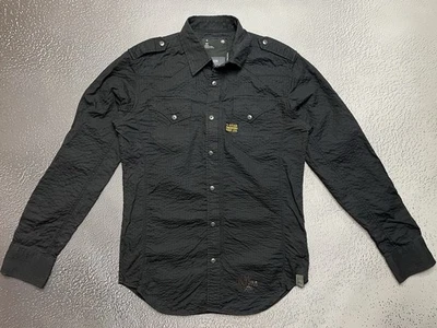 G-Star Raw Herren Black Waffle Midnight Horizon Shirt Größe Small XS - Bild 1 von 4