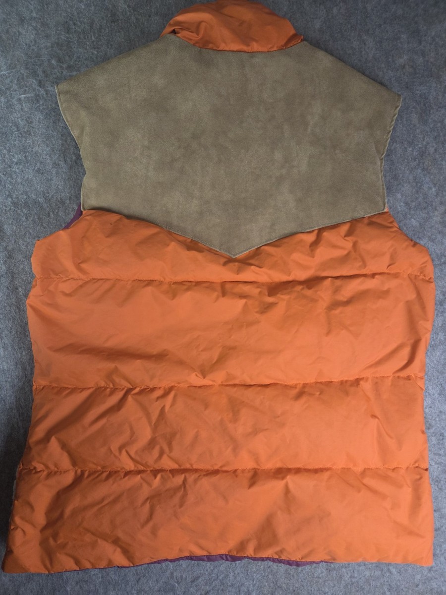 70’s VINTAGE GERRY DOWN VEST USA製 GERRY Vintage 70s Down Suede Puffer Snap Vest Orange & Tan