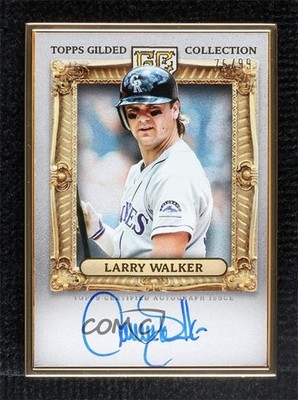 2024 Gilded Collection Gold Framed Hall of Famer 76/99 Larry Walker Auto HOF 2oh