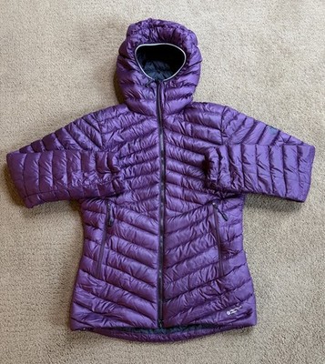 Mammut Broad Peak IN Hooded Jacket Women's XS Purple Puffer Jacket Full Zip