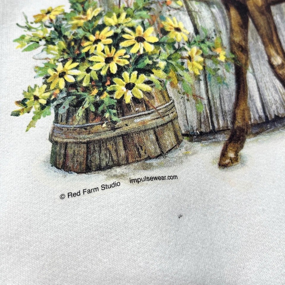 Sudadera De Colección Años 90 Horse Lovers Are Stable People, Western Country Vaquera, M Foto 3 de 4