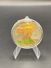 2005 $1 Silver American Eagle 1 Oz. .999 Silver Holographic Gold Colorized