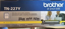 Brother TN-227Y Yellow High Yield Toner Cartridge Genuine New TN227Y 2300 Pages